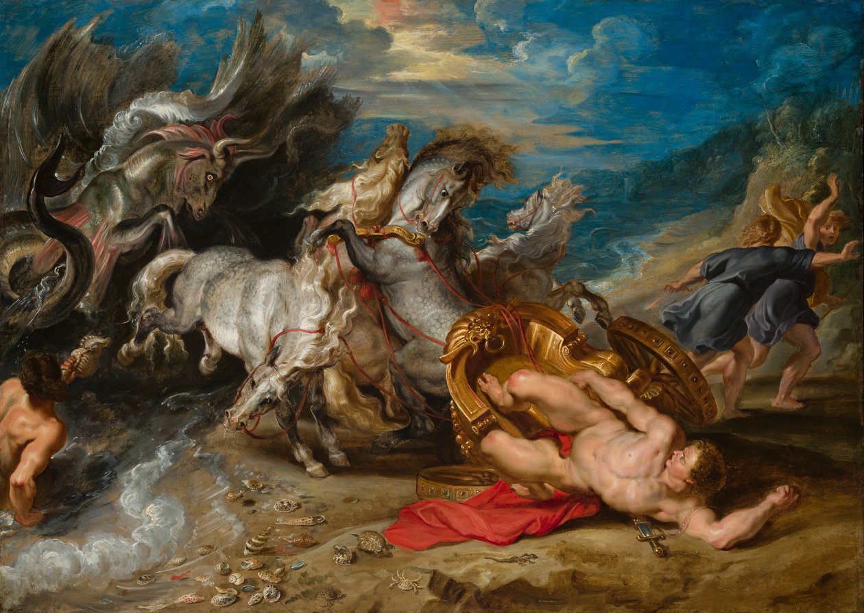 A morte de Hipólito, c.1611-13 de Peter Paul Rubens