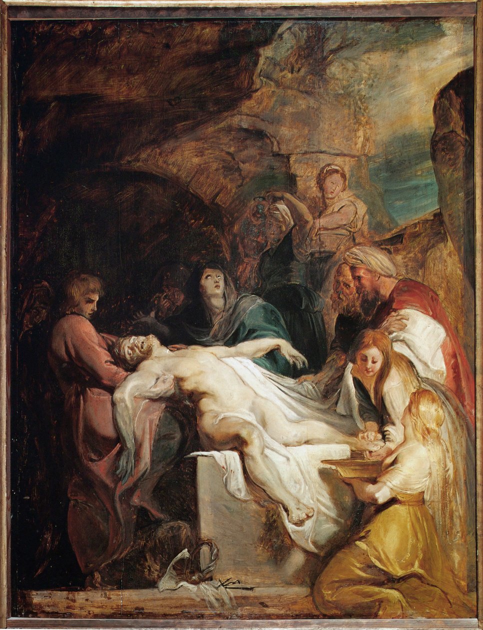 A sepultura de Cristo (pintura sobre madeira de carvalho) de Peter Paul Rubens