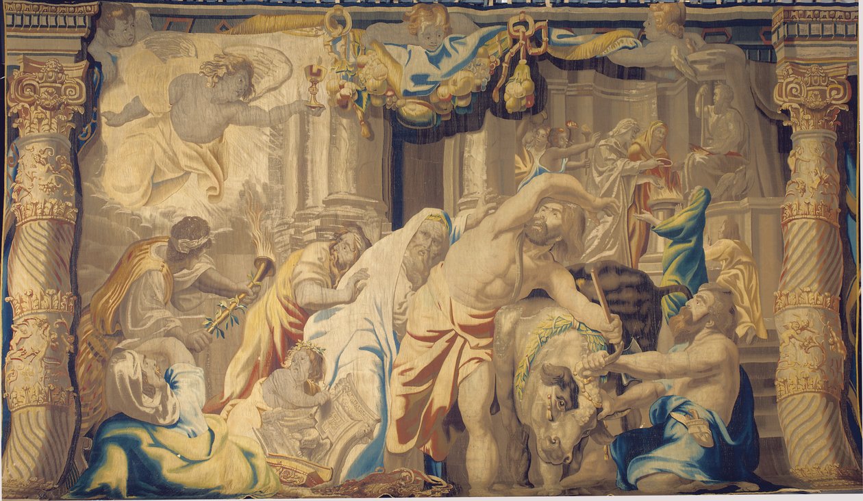 A Eucaristia vence os sacrifícios pagãos, Bruxelas, segunda metade do século XVII de Peter Paul Rubens