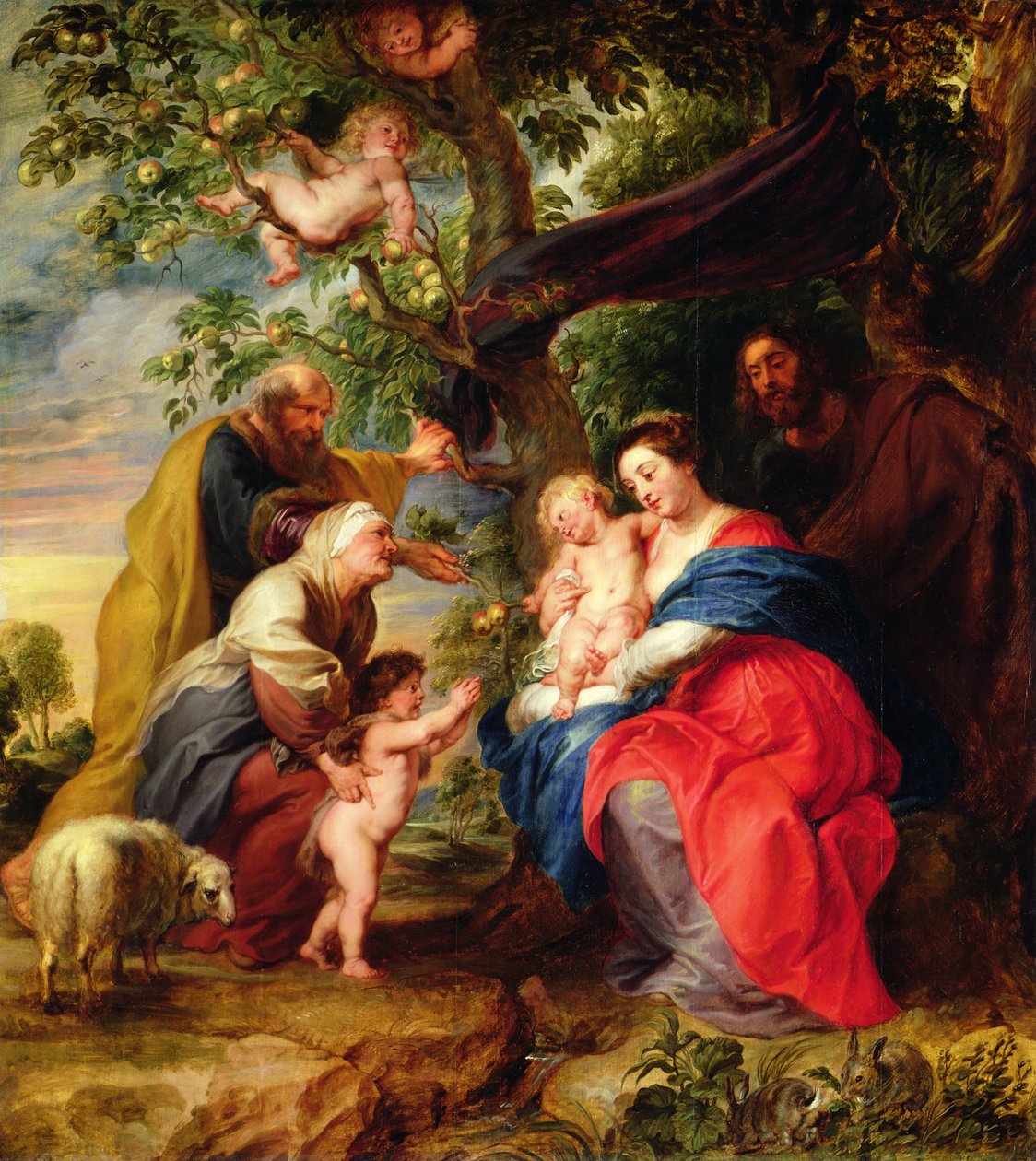 A Sagrada Família sob uma Macieira, c.1632 de Peter Paul Rubens