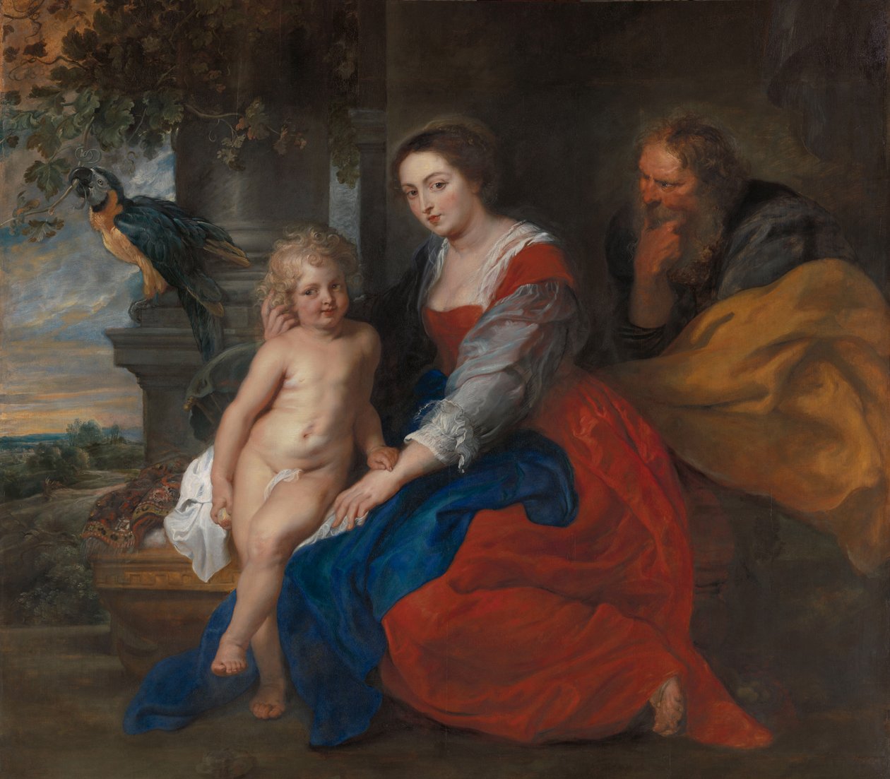 A Sagrada Família com o papagaio de Peter Paul Rubens
