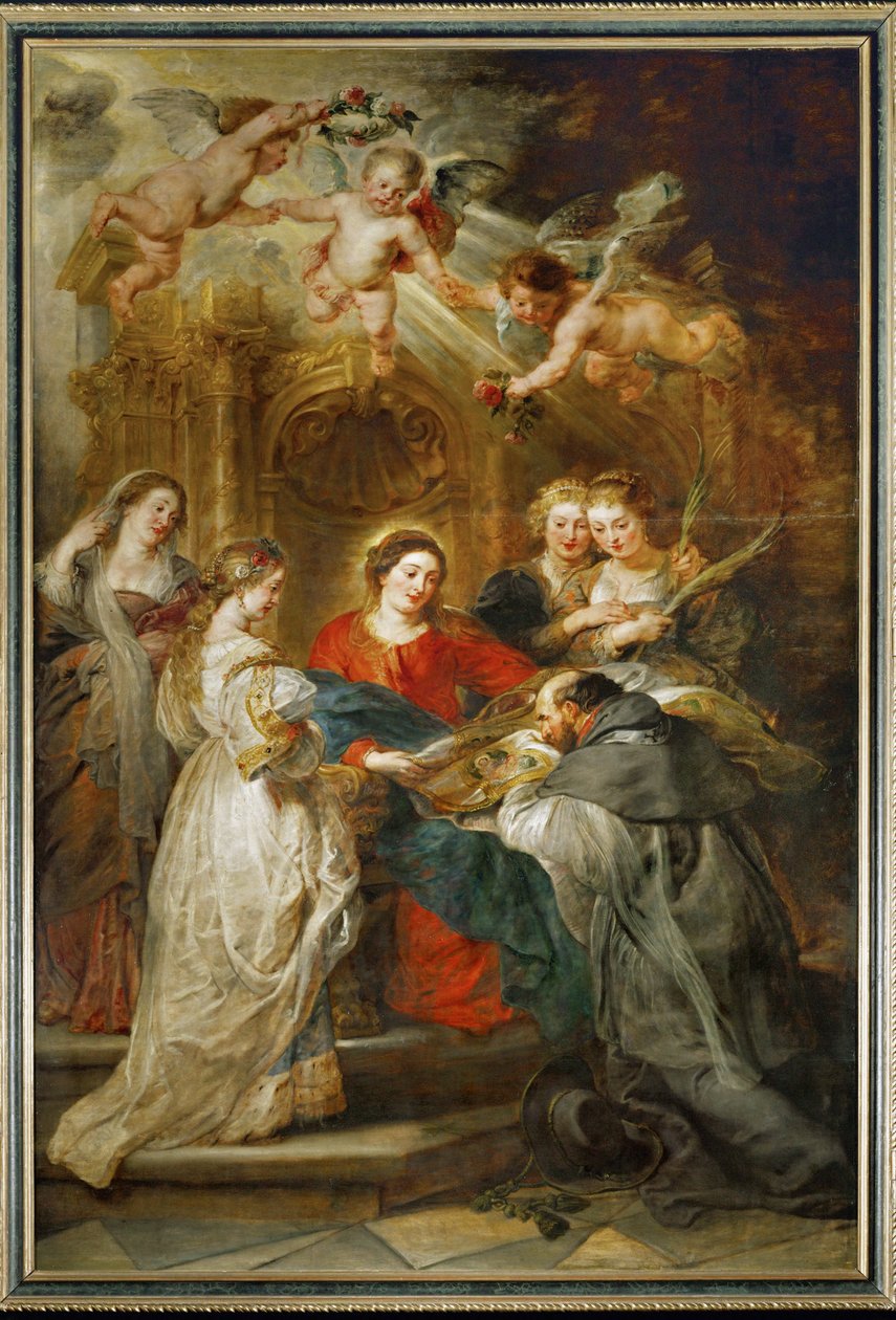 A Virgem Santa aparece a Santo Ildefonso de Peter Paul Rubens
