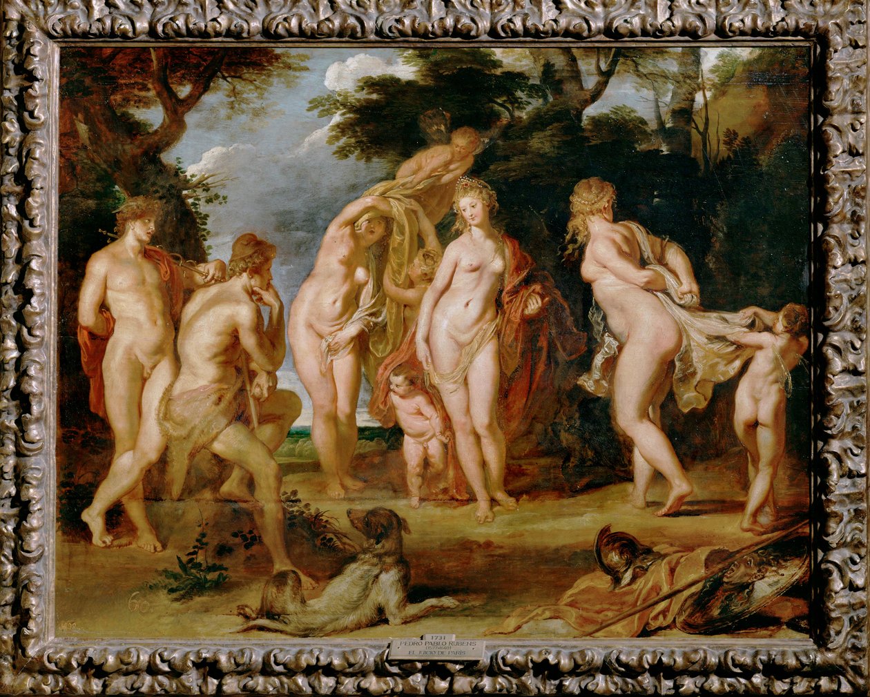 O Julgamento de Paris (pintura sobre madeira) de Peter Paul Rubens