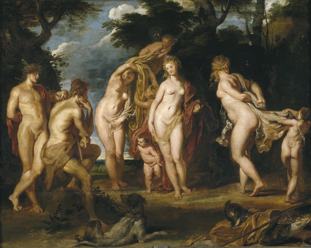 O Julgamento de Paris, ca 1606 de Peter Paul Rubens