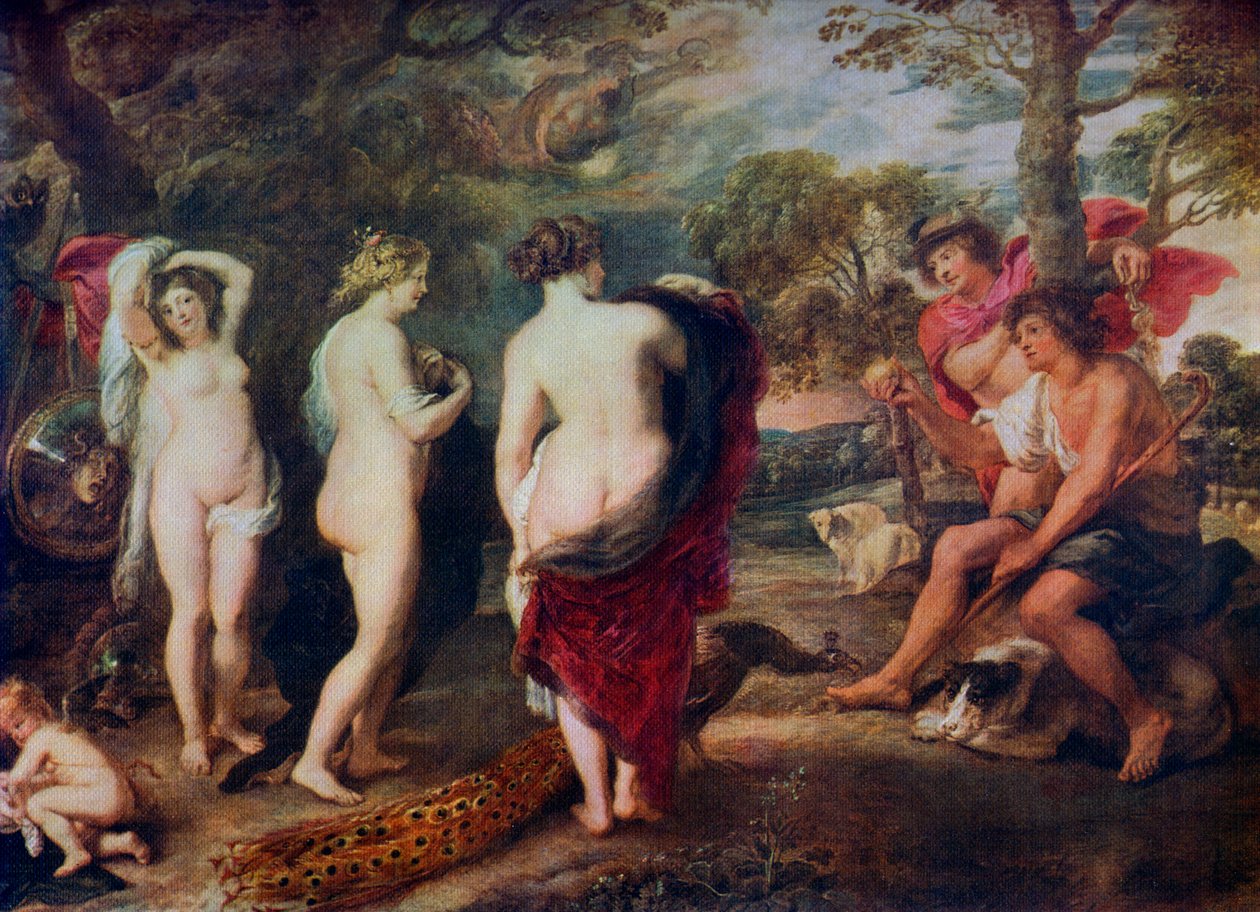 O Julgamento de Paris, c1635-1638, 1912. de Peter Paul Rubens