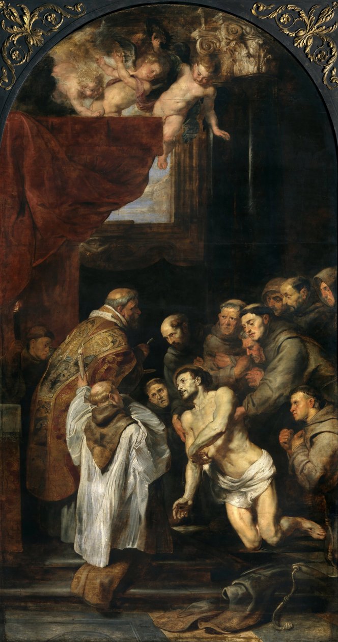 A Última Comunhão de São Francisco, 1619. de Peter Paul Rubens