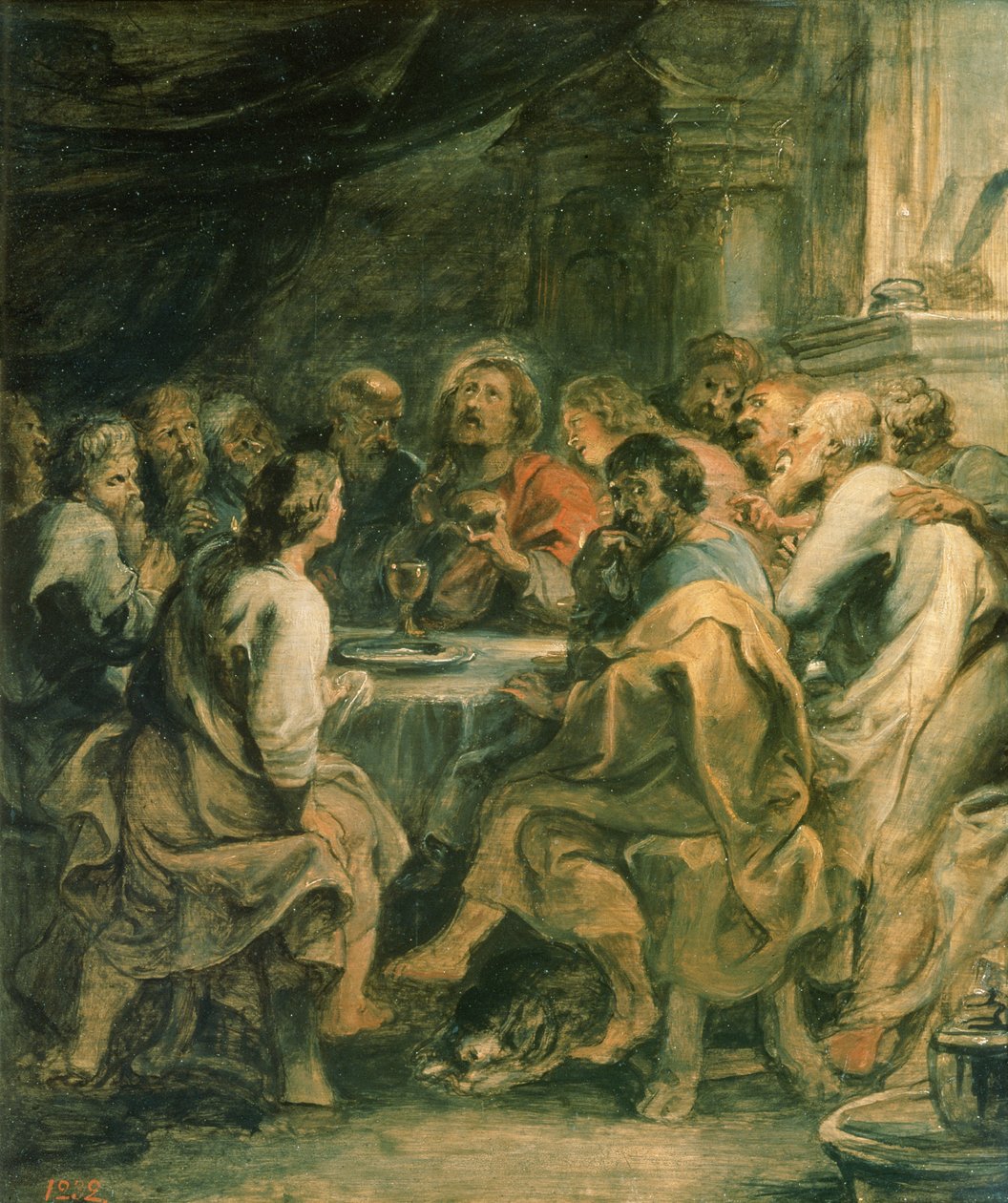 A Última Ceia, c.1630-31 (óleo no painel) de Peter Paul Rubens