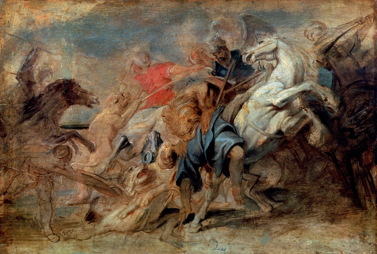 A caça ao leão, c1621. de Peter Paul Rubens