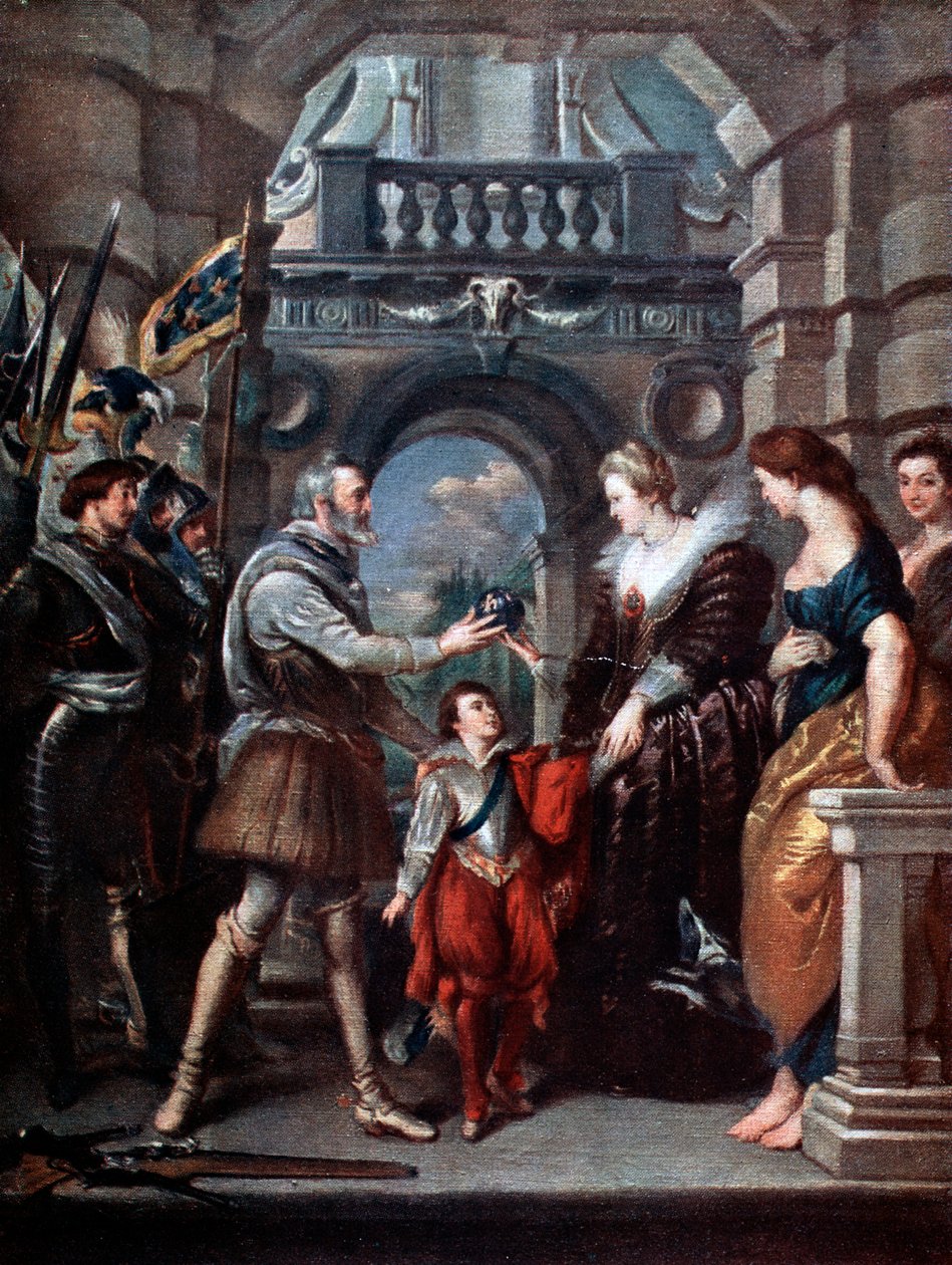O Ciclo dos Médici: Henri IV partindo para a guerra na Alemanha, 20 de março de 1610, 1621-1625. de Peter Paul Rubens