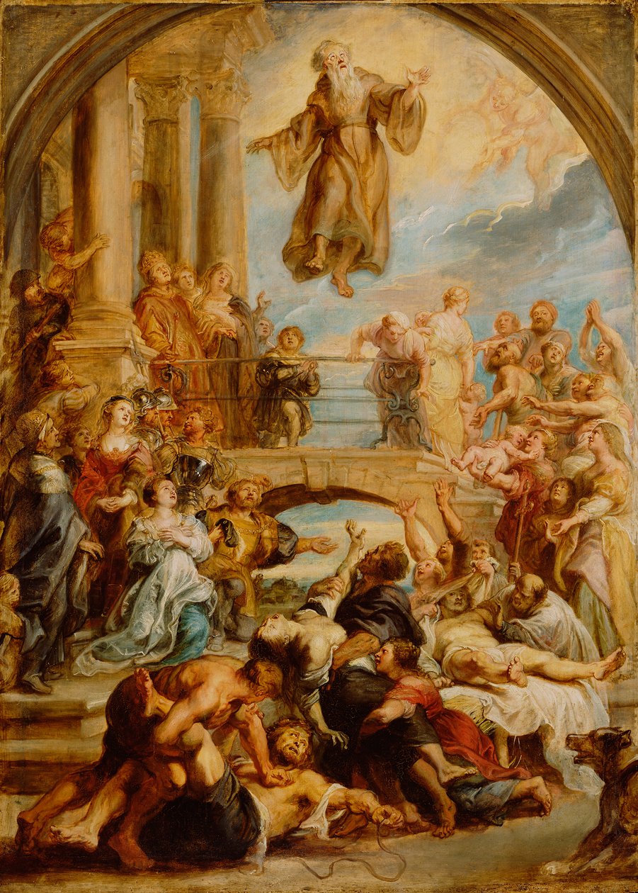 Os milagres de São Francisco de Paola, c.1627-8 de Peter Paul Rubens
