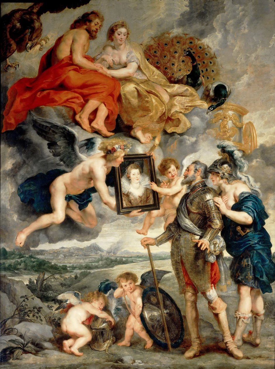 A apresentação de seu retrato a Henrique IV O Ciclo Marie de Médici de Peter Paul Rubens