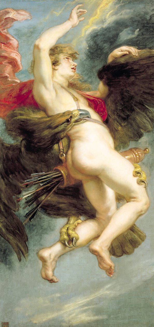 O Estupro de Ganimedes, c.1636-38 (óleo sobre tela) de Peter Paul Rubens