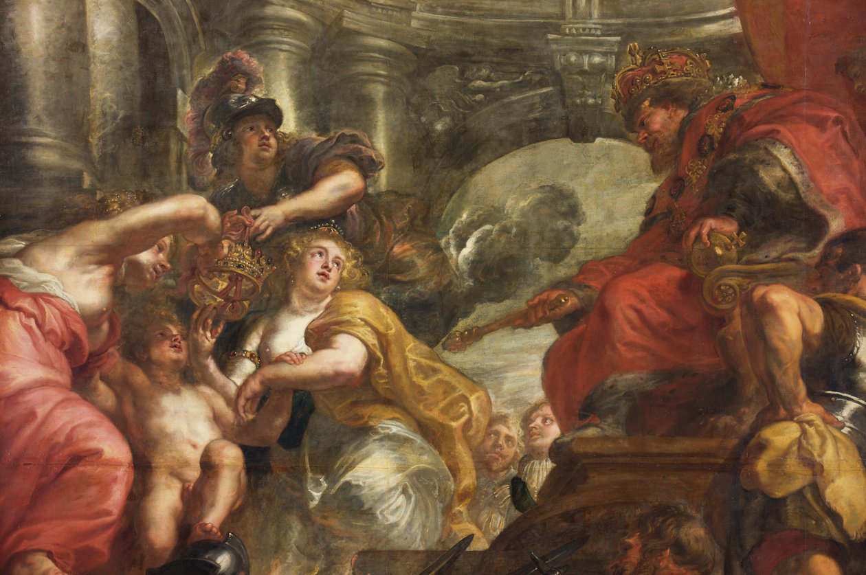 The Rubens Ceiling, Banqueting House, Whitehall, c.1629-34 (óleo sobre tela) de Peter Paul Rubens