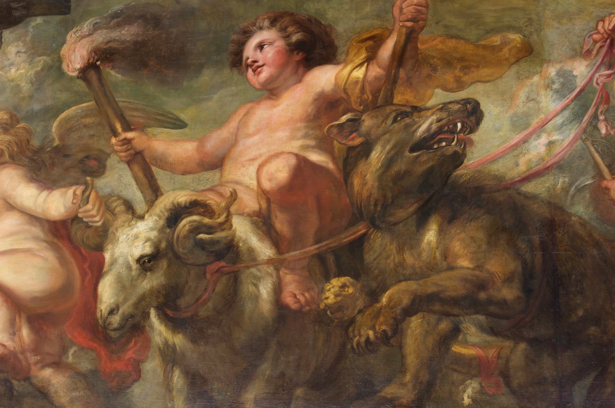 The Rubens Ceiling, Banqueting House, Whitehall, c.1629-34 (óleo sobre tela) de Peter Paul Rubens