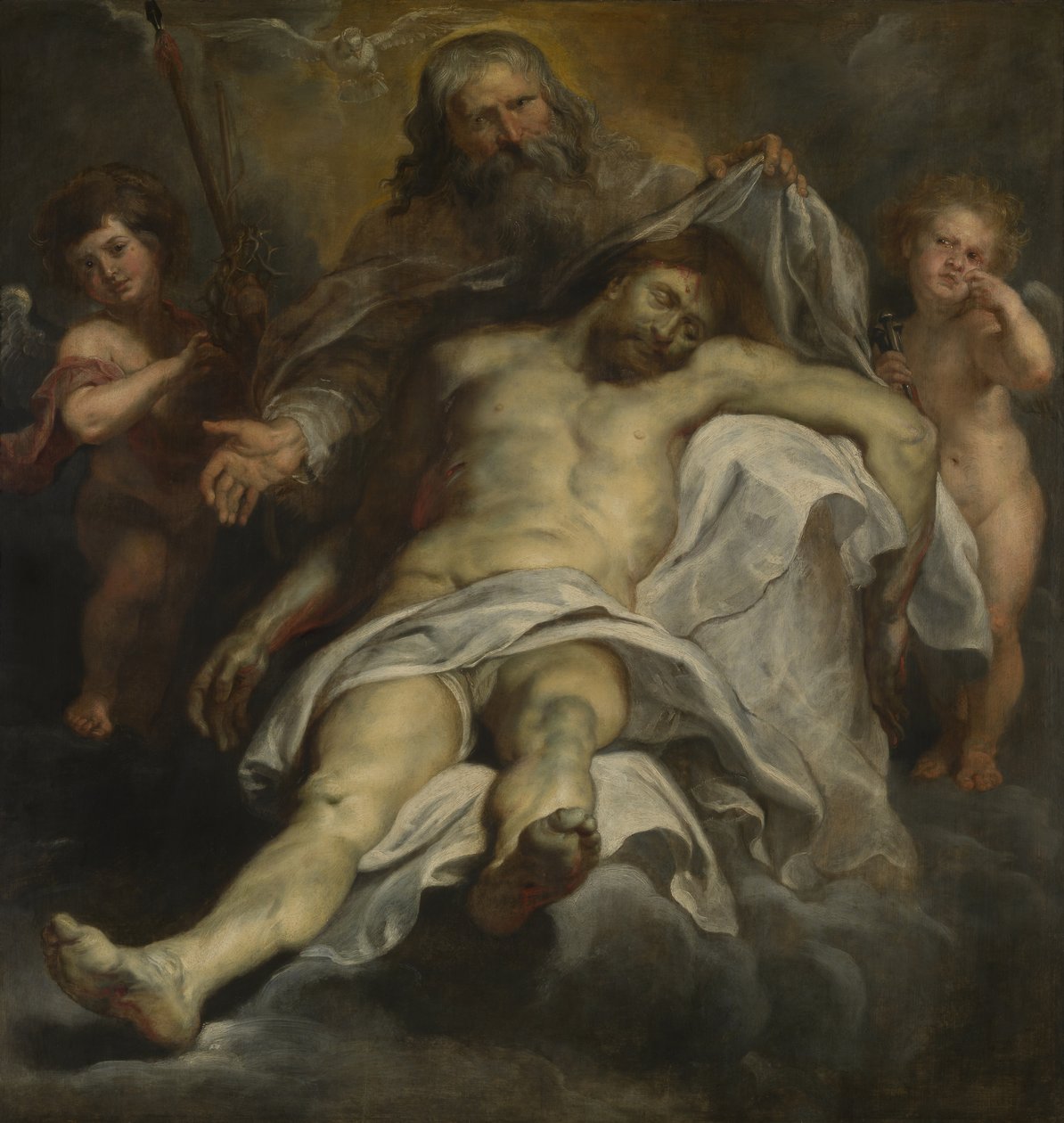 A Trindade (óleo sobre painel) de Peter Paul Rubens