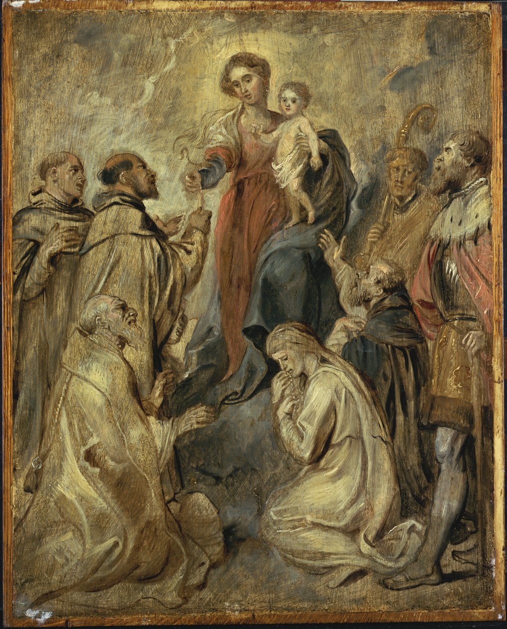 A Virgem e o Menino do Rosário de Peter Paul Rubens