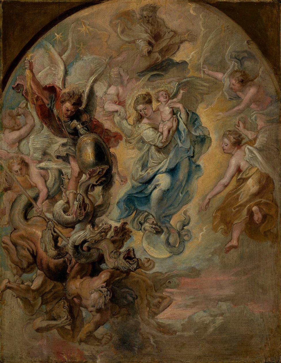A Virgem como a mulher do Apocalipse de Peter Paul Rubens