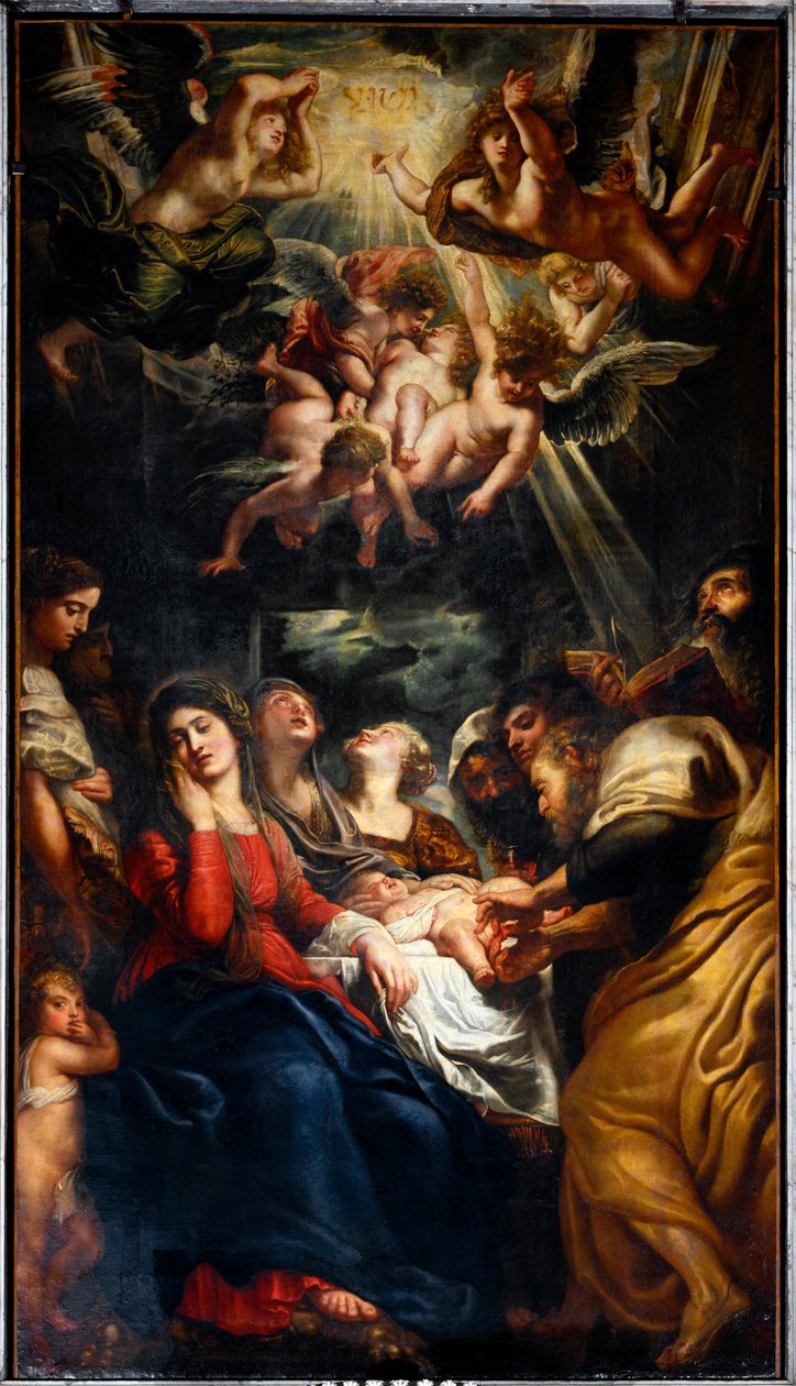 A circuncisão Pintura de Pedro Paulo (Pierre-Paul) Rubens (ou Pedro Paulo ou Petrus Paulus) (1577-1640) Genes do século XVII, Igreja dos Santos Andrea e Ambrogio (o del Gesu) de Peter Paul Rubens