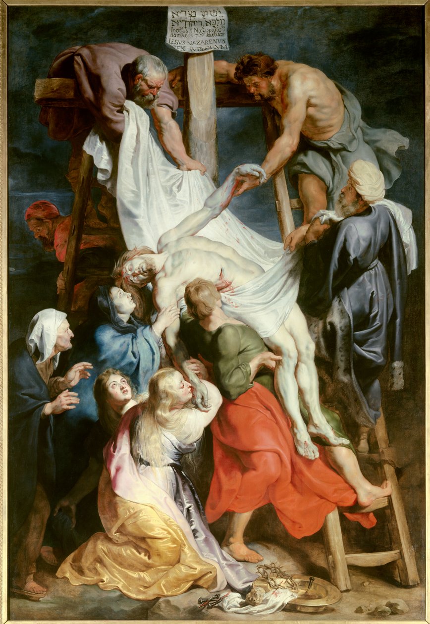 A descida da cruz. Pintura de Pierre Paul (Pierre-Paul) Rubens (ou Peter Paul ou Petrus Paulus) (1577-1640) de Peter Paul Rubens