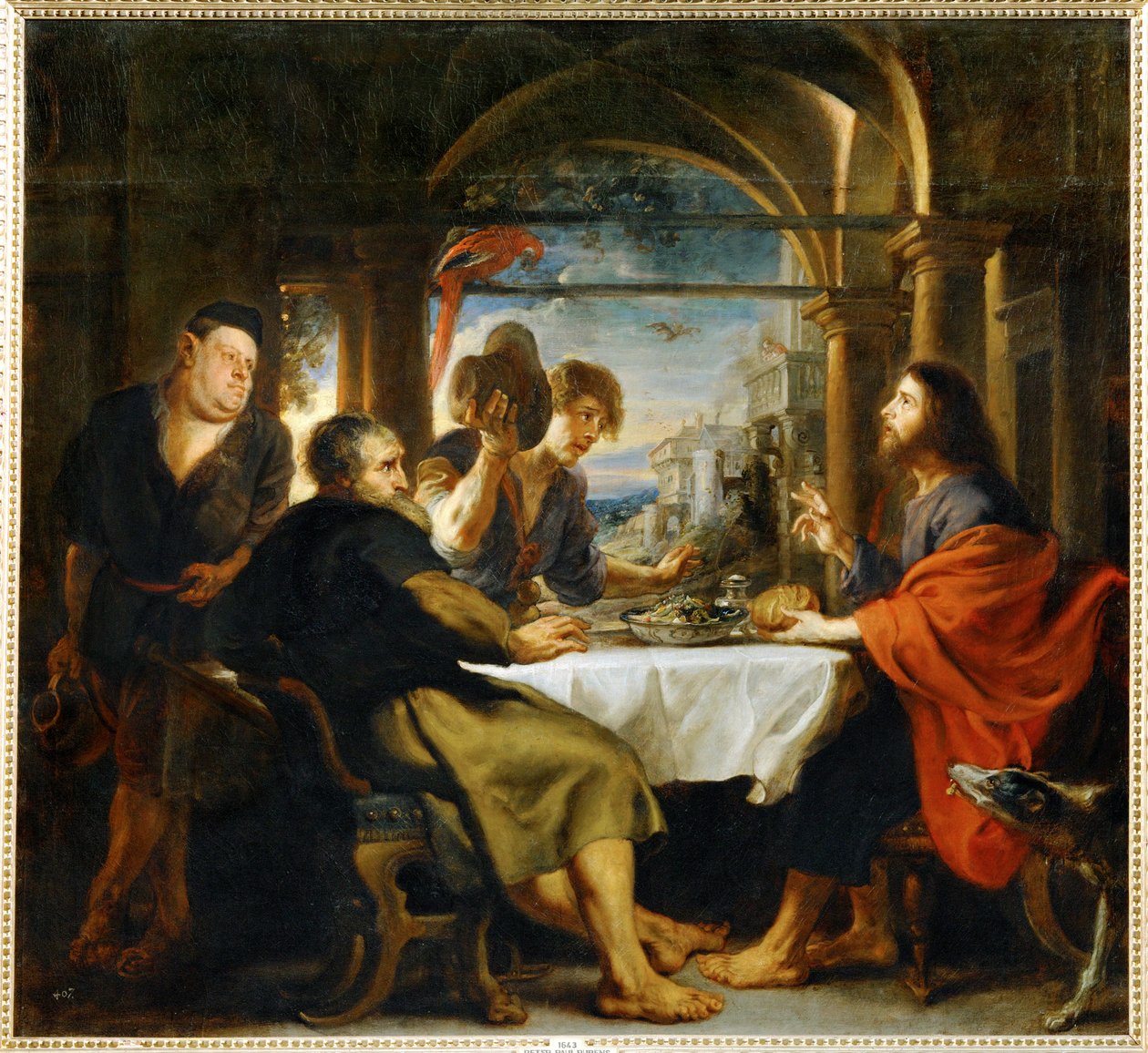 O jantar em Emaús (pintura sobre tela) de Peter Paul Rubens