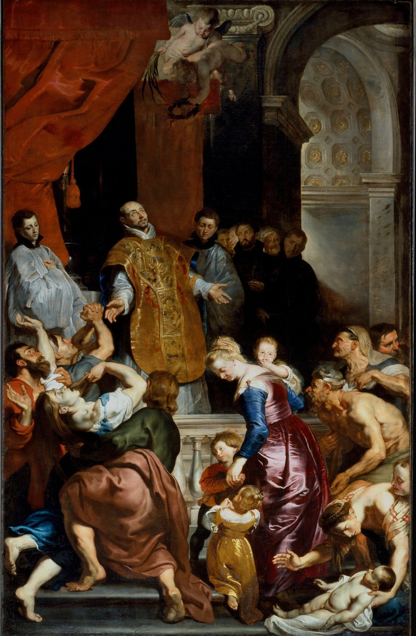 Os milagres de Santo Inácio de Loyola. Pintura de Pierre Paul (Pierre-Paul) Rubens (ou Peter Paul ou Petrus Paulus) (1577-1640). de Peter Paul Rubens