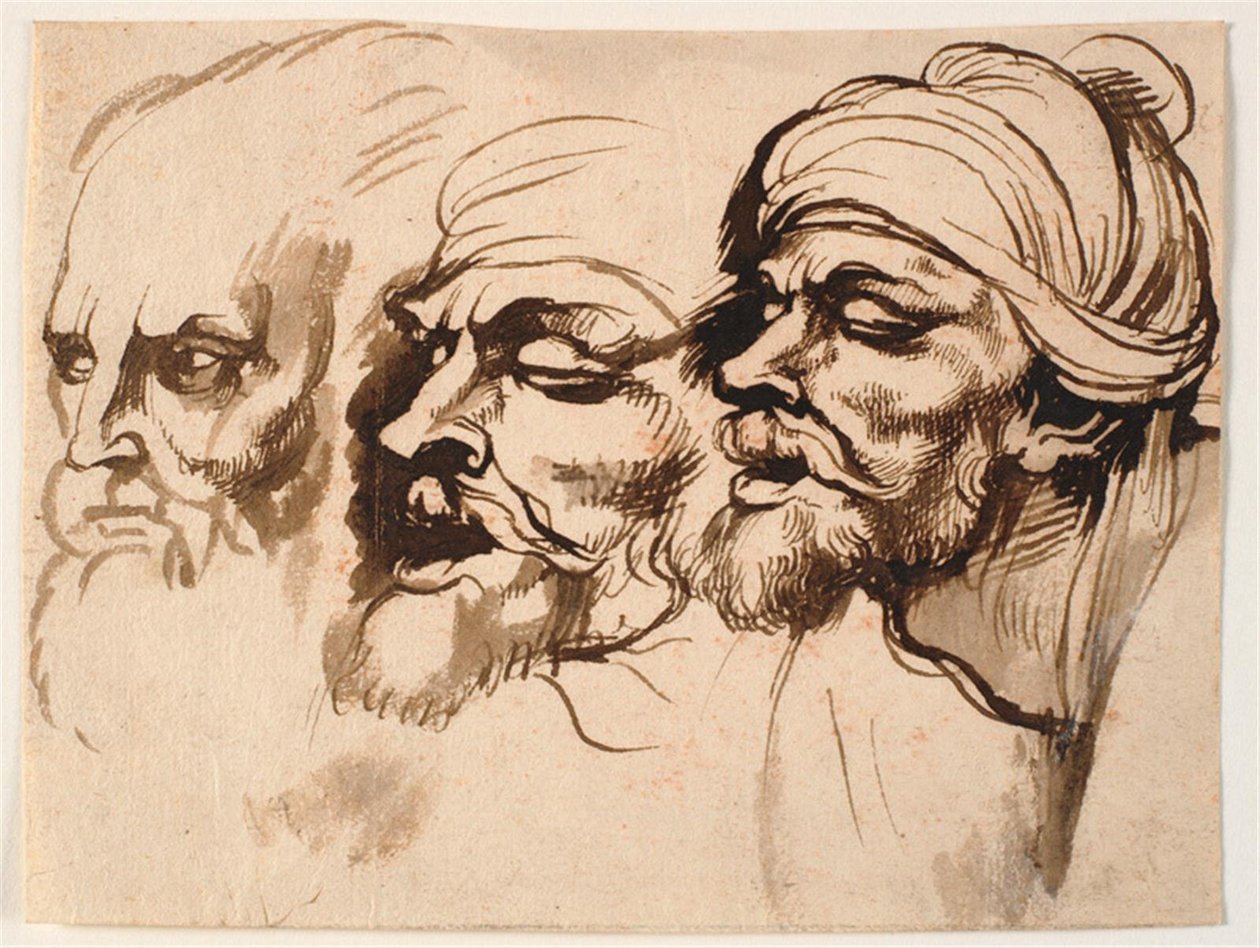 Três cabeças masculinas de Peter Paul Rubens
