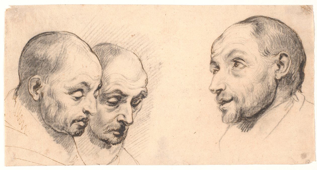 Três cabeças de homem de Peter Paul Rubens