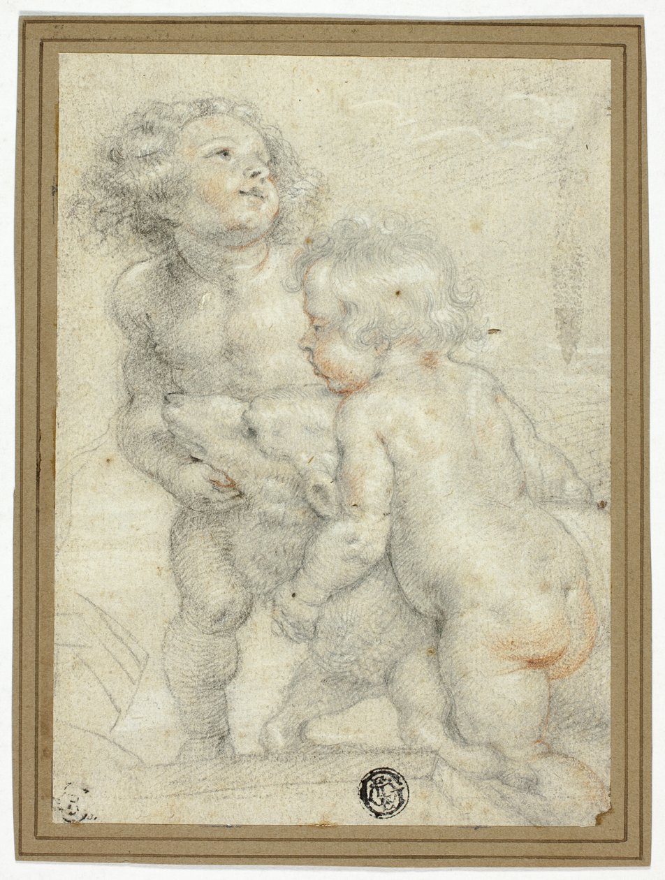 Dois Putti com Borrego de Peter Paul Rubens