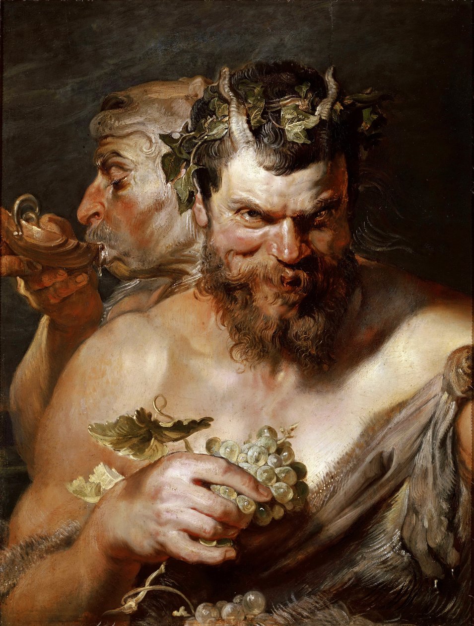 Dois sátiros, c. 1617-1618. de Peter Paul Rubens