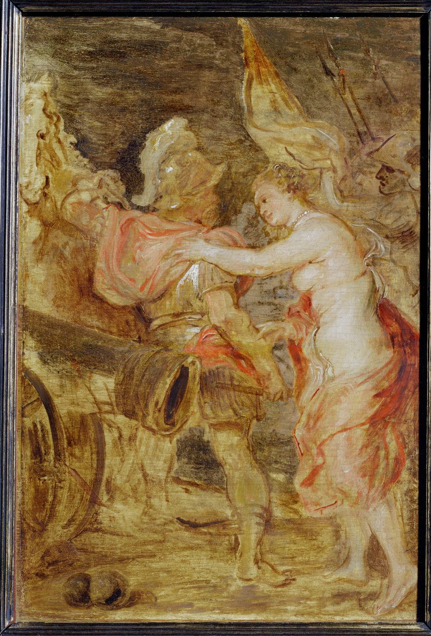 Vénus acompanha Marte à guerra (pintura sobre madeira) de Peter Paul Rubens