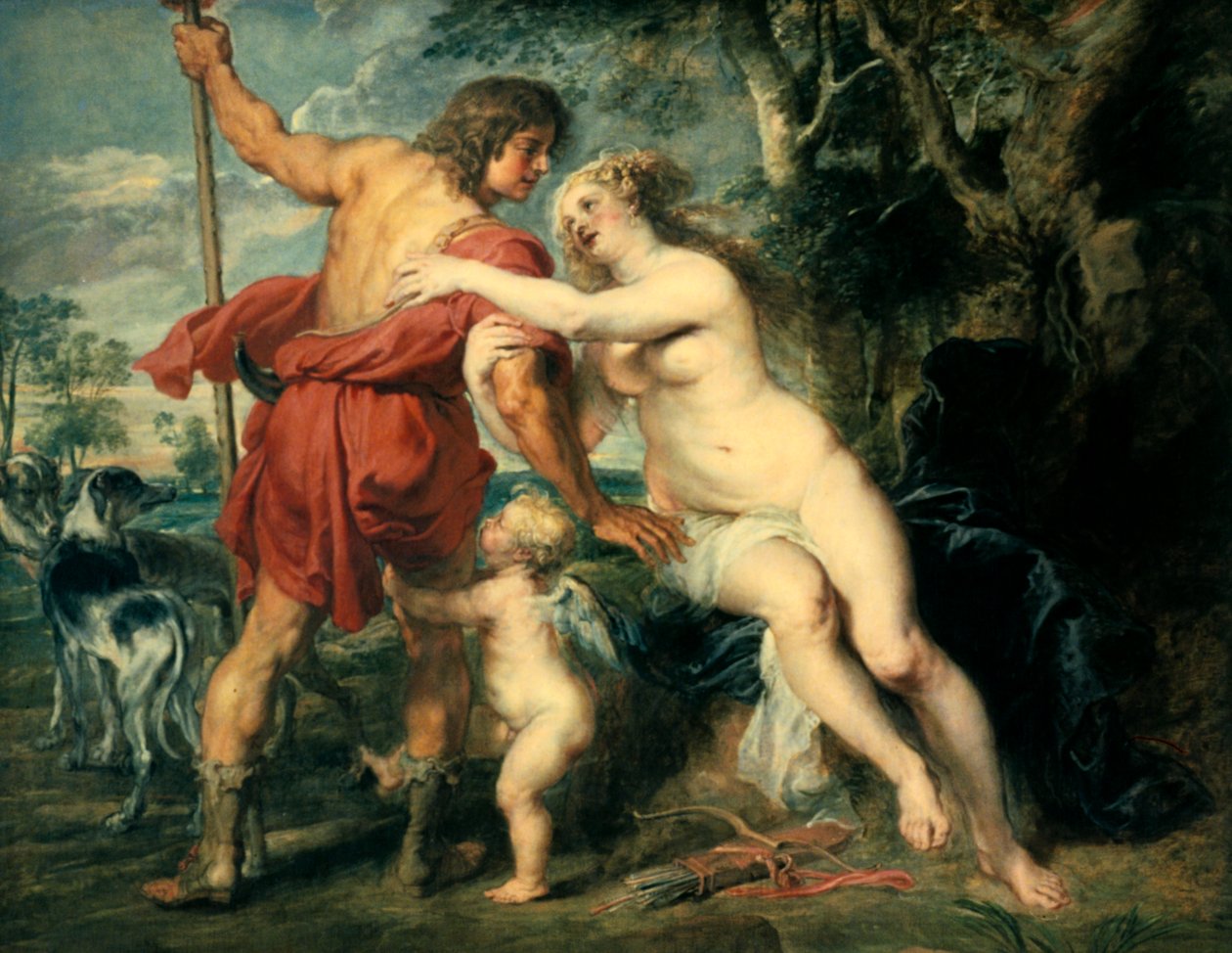 Vênus e Adônis, c1630 de Peter Paul Rubens