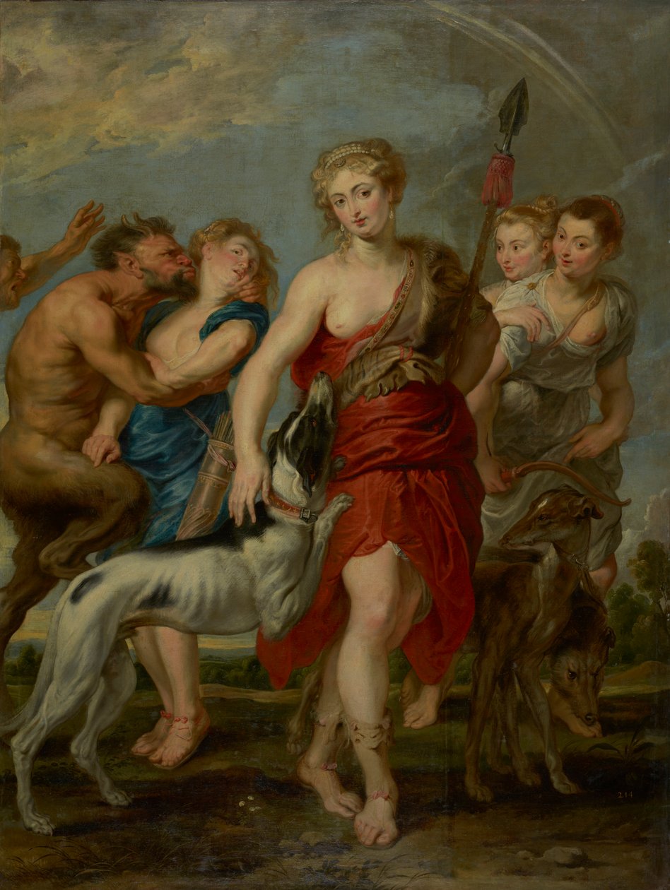 Diana e suas ninfas na caça, 1627-8 de Peter Paul studio of Rubens