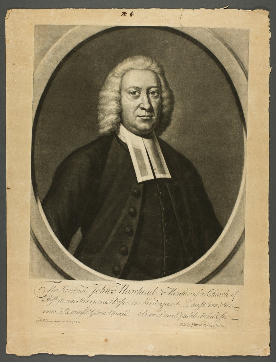 Reverendo John Moorhead de Peter Pelham