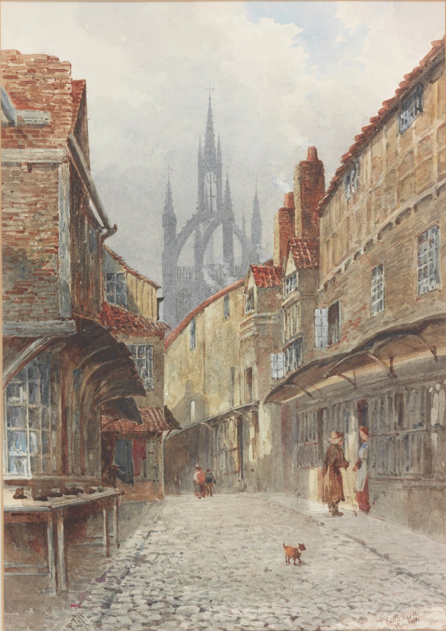 Castle Garth, Newcastle (aquarela sobre papel) de Peter Petersen Toft