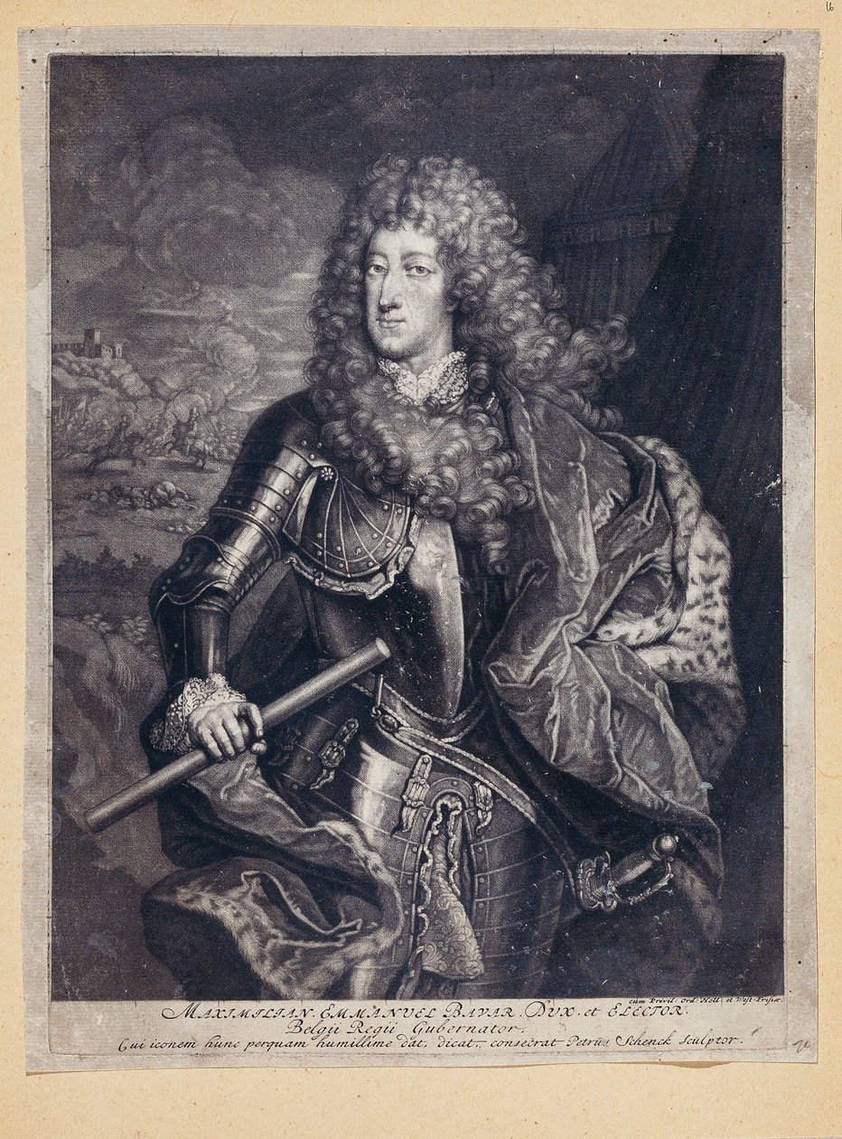 Eleitor Max Emanuel como governador holandês de Peter Schenk der Ältere