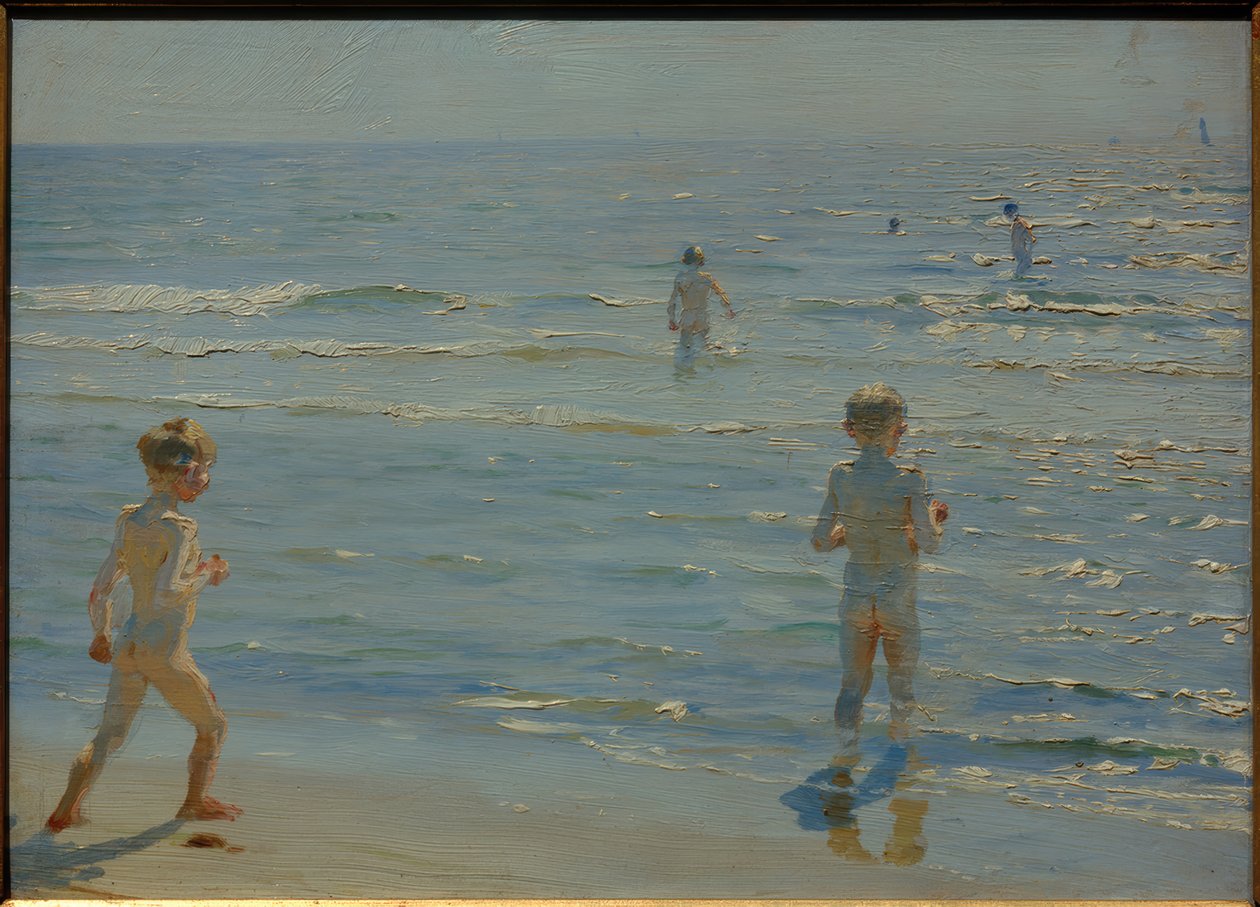 Meninos banhistas. Sol. Skagen de Peder Severin Krøyer