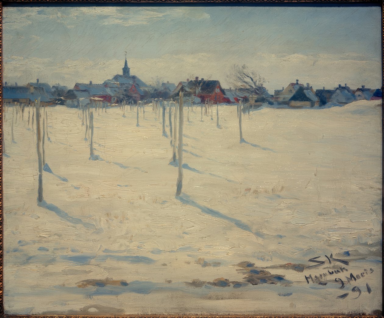 Hornbaek im Winter de Peder Severin Krøyer