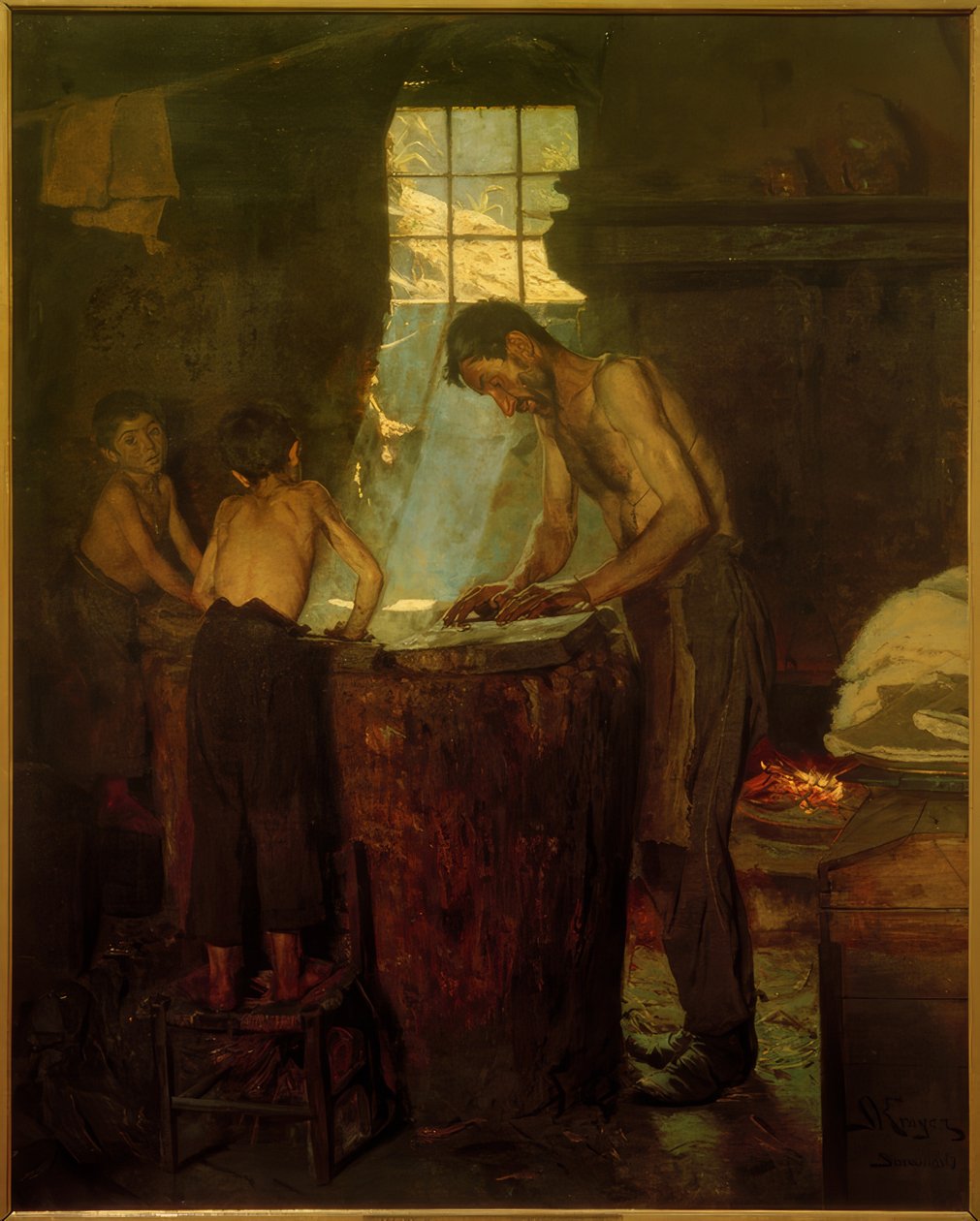 Fabricantes de chapéus de vila italianos. Sora de Peder Severin Krøyer
