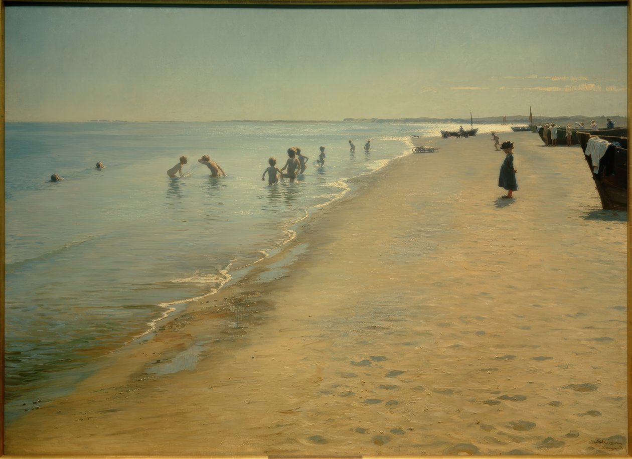 Dia de verão na praia sul de Skagen de Peder Severin Krøyer