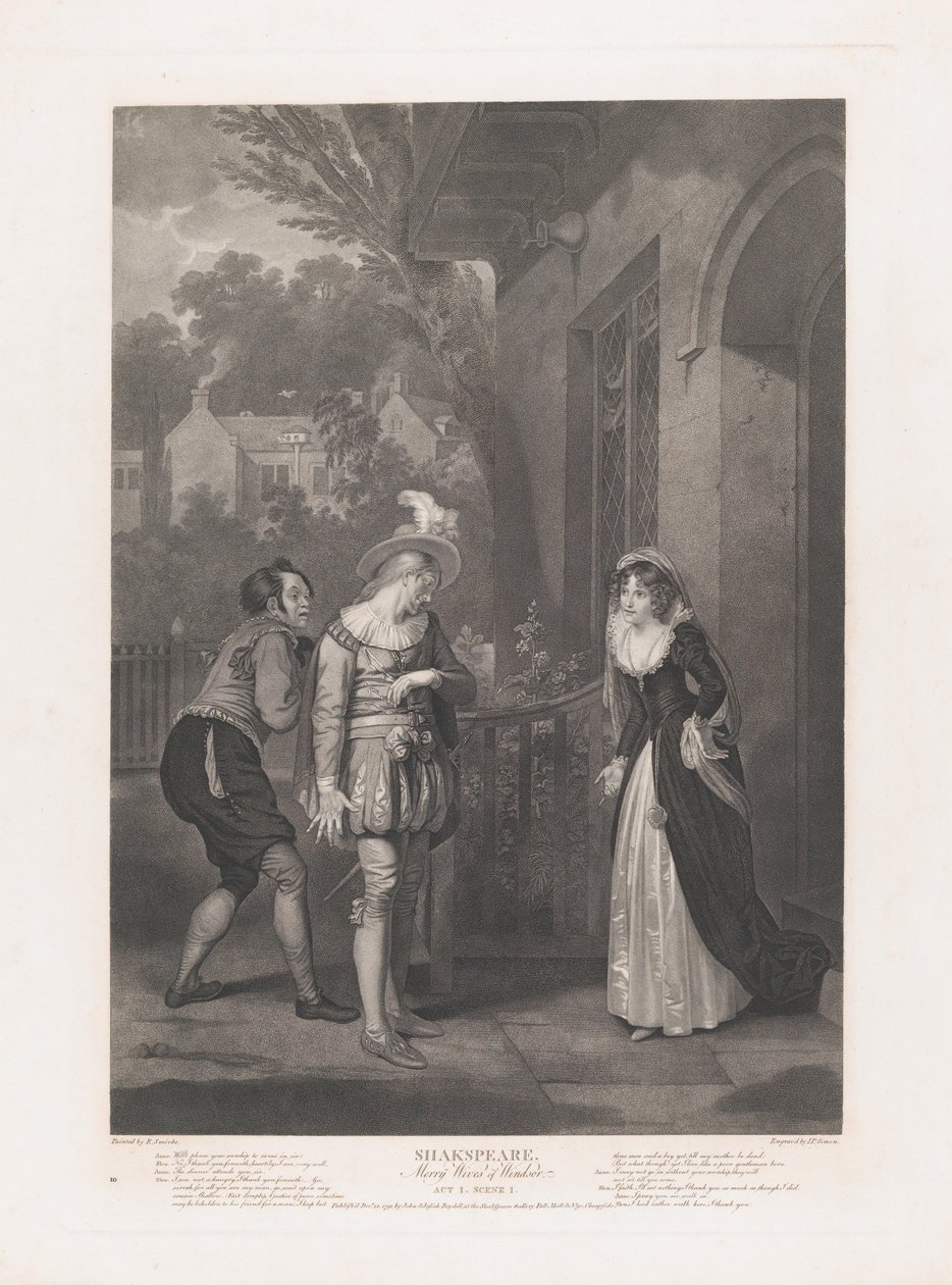 Anne Page, Slender and Shallow Shakespeare, Merry Wives of..., publicado pela primeira vez em 1792, reeditado em 1852. de Peter Simon