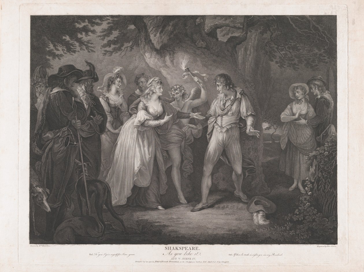 As You Like It, Ato 5, Cena 4 Shakespeare, 29 de setembro de 1792., 29 de setembro de 1792. de Peter Simon