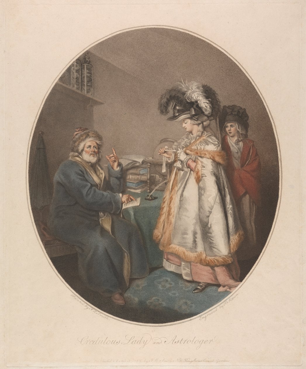 Credulous Lady and Astrologer de Peter Simon