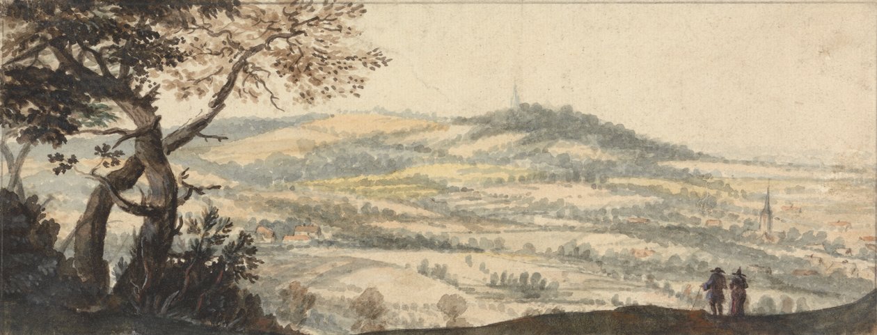 Paisagem com duas figuras em primeiro plano de Peter Tillemans