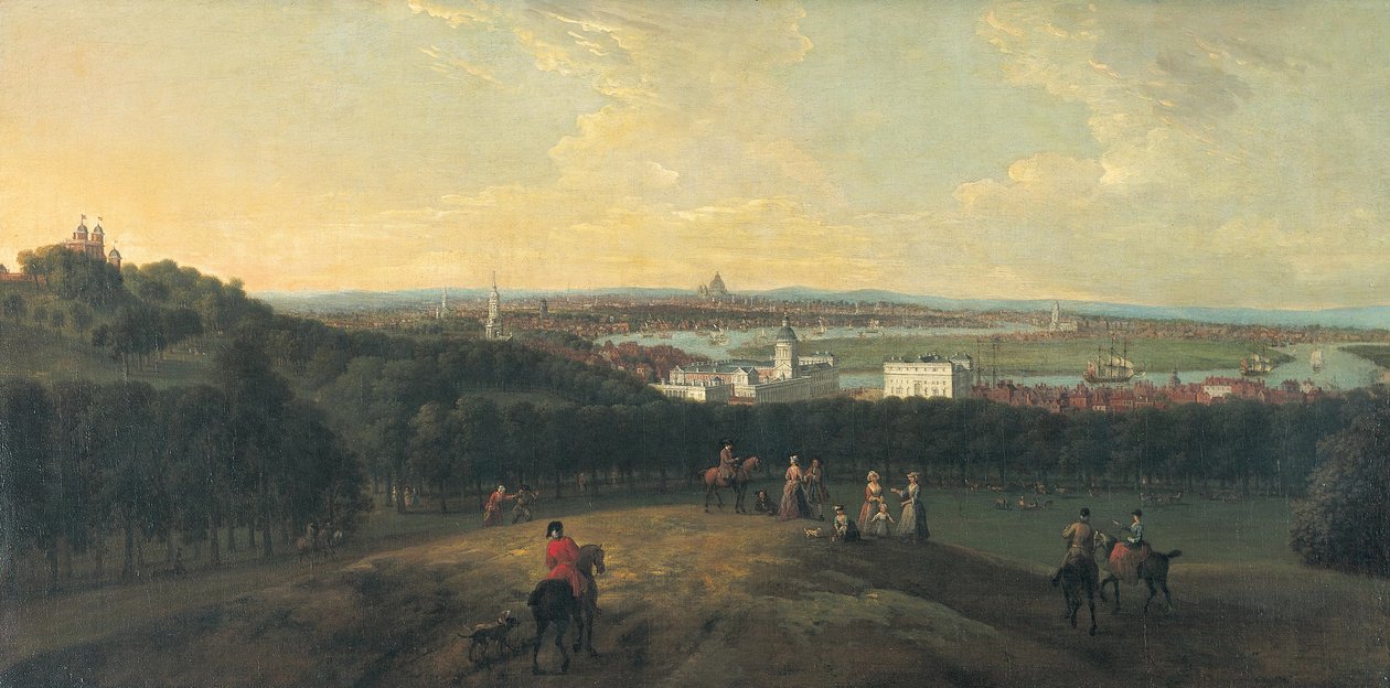 Londres de Greenwich Park, 1718. de Peter Tillemans