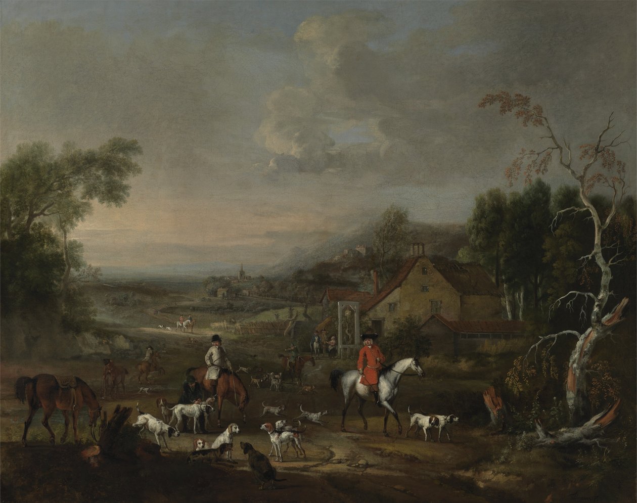 O reverendo Jemmet Browne em um encontro de cães de caça, por volta de 1730 (óleo sobre tela) de Peter Tillemans