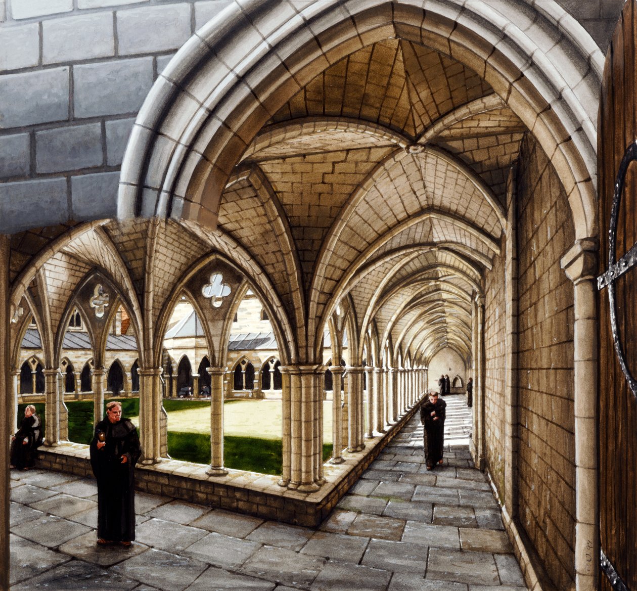 Claustro da Abadia de Santo Agostinho, século XIII, c1990-2010 de Peter Urmston