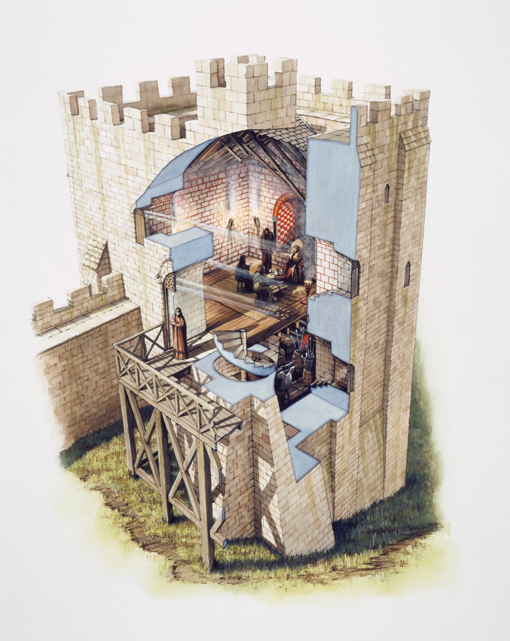 Castelo de Peveril, século XII, c1990-2010 de Peter Urmston