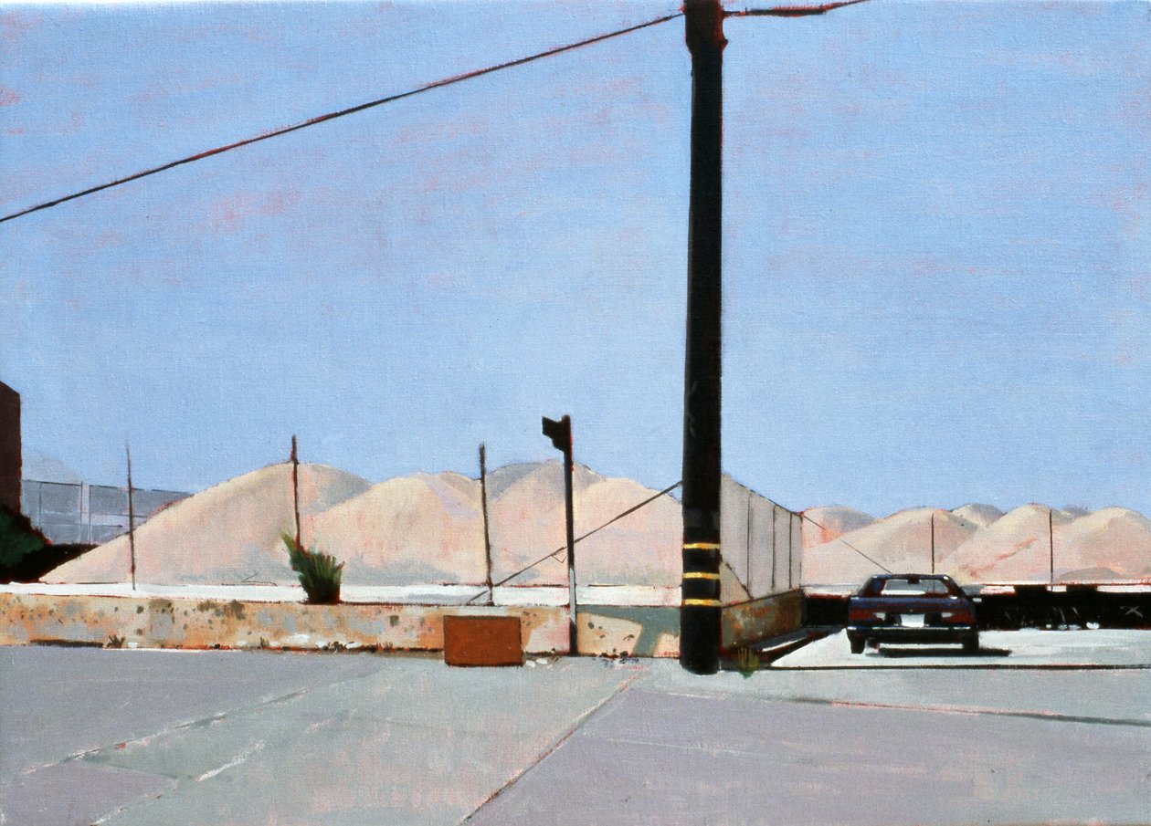 Gravel Piles Downtown LA, 2007 (óleo sobre tela) de Peter Wilson