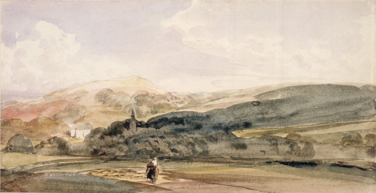 Uma paisagem com figuras no Malvern de Peter de Wint