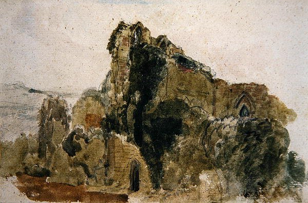 Uma Abadia em Ruínas (aguarela sobre papel) de Peter de Wint